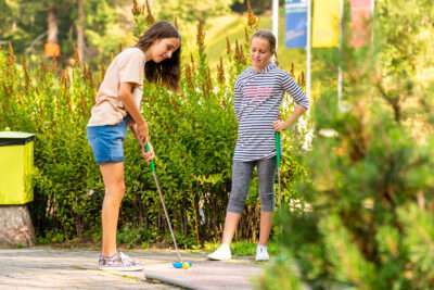 Make a trip in summer to Prau la Selva in the region of Flims Laax Falera and play mini golf there
