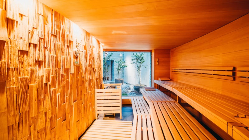 Finnische Sauna (90°) im Spa La Senda im Peaks Place, Wellnesshotel Flims Laax