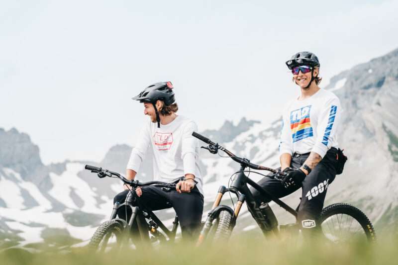 Take a break during a bike tour from Peaks Place Laax and enjoy the view of the Alps
