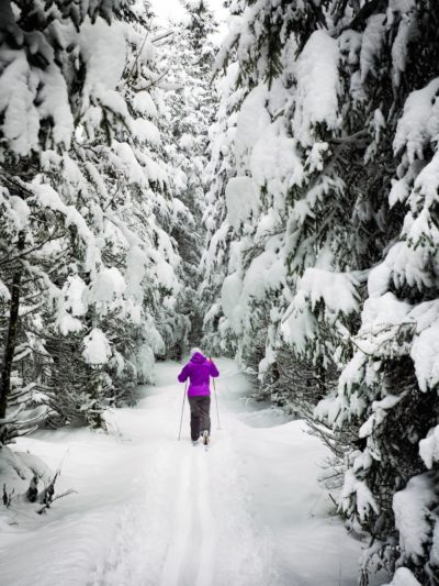 Im Winter Langlaufen und Nordic Skiing in Flims Laax Falera